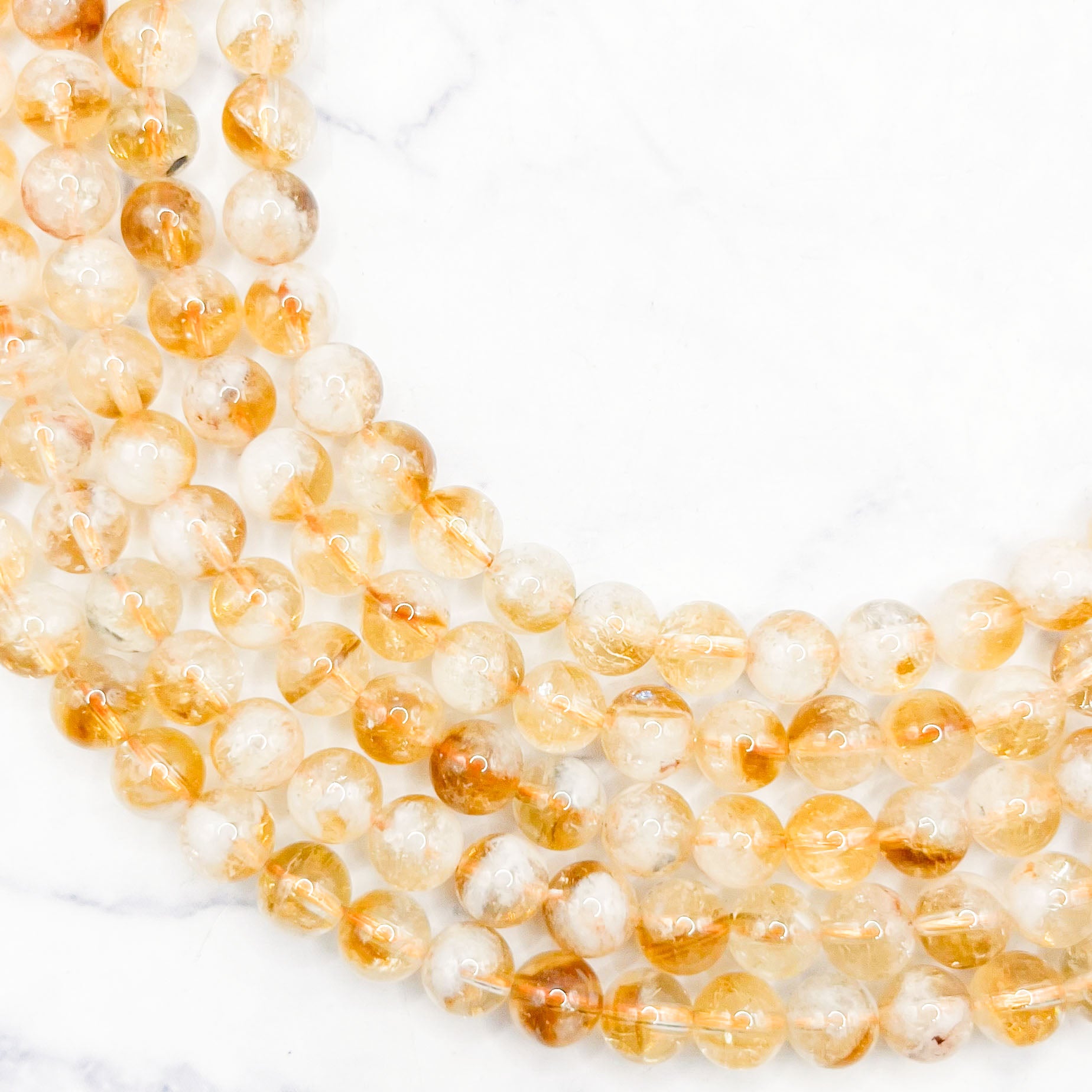 6mm Creamsicle Citrine Bead Strand T20