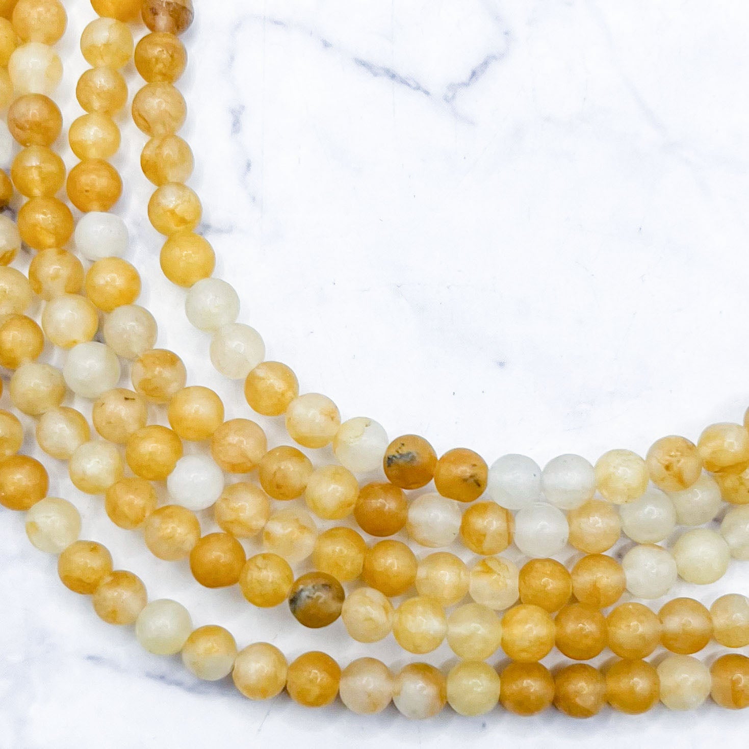 4mm Yellow Aventurine Bead Strand A6