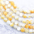 8mm Yellow Pearl Shell Bead Strand M15