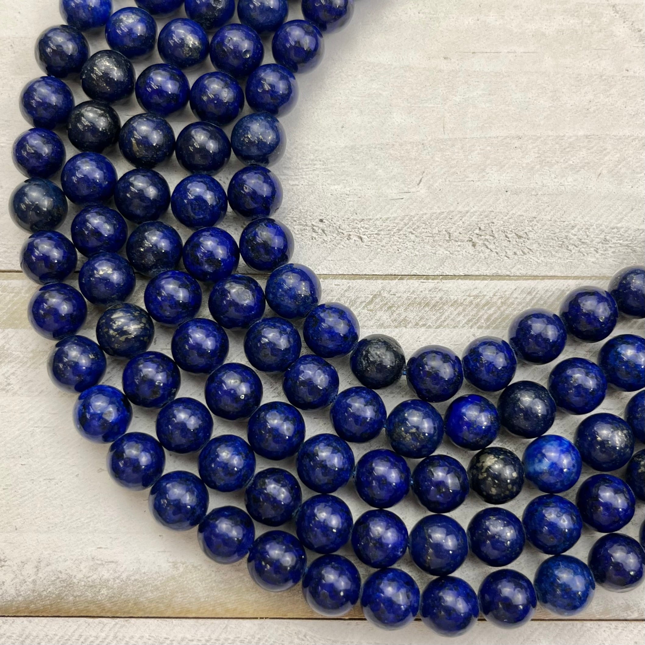 8mm Dyed Lapis Lazuli Bead Strand
