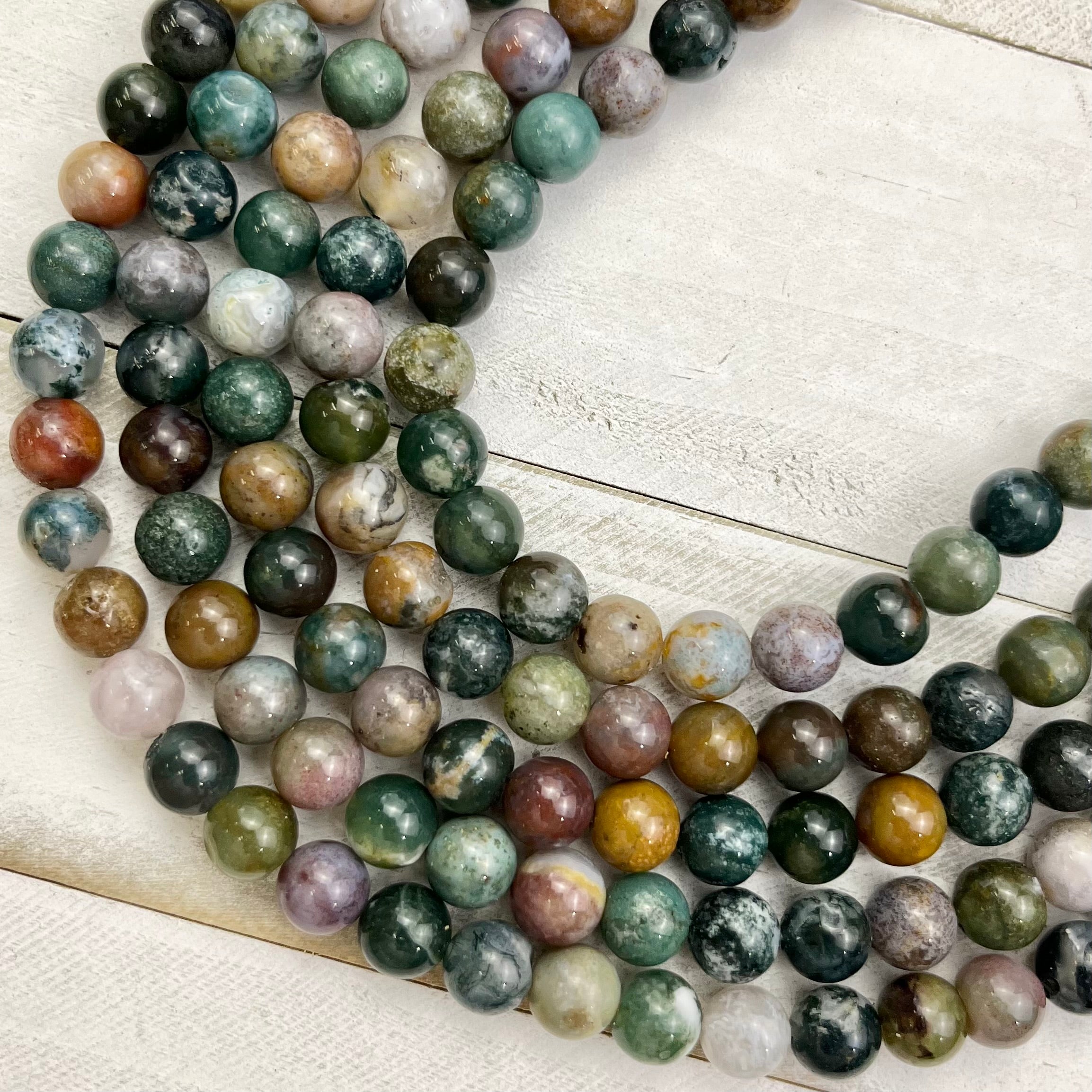8mm Indian Agate Bead Strand