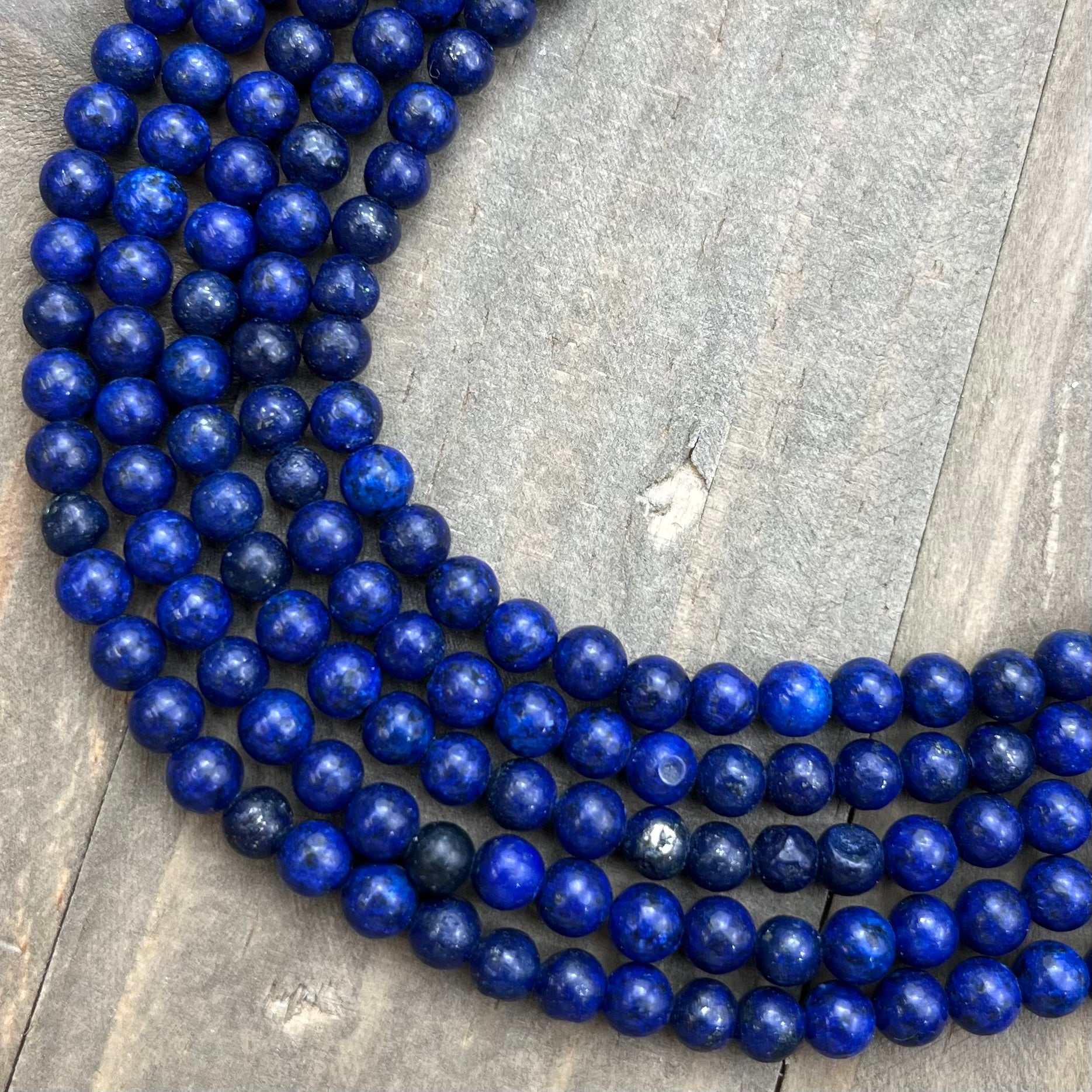 4mm Dyed Lapis Lazuli Bead Strand A14