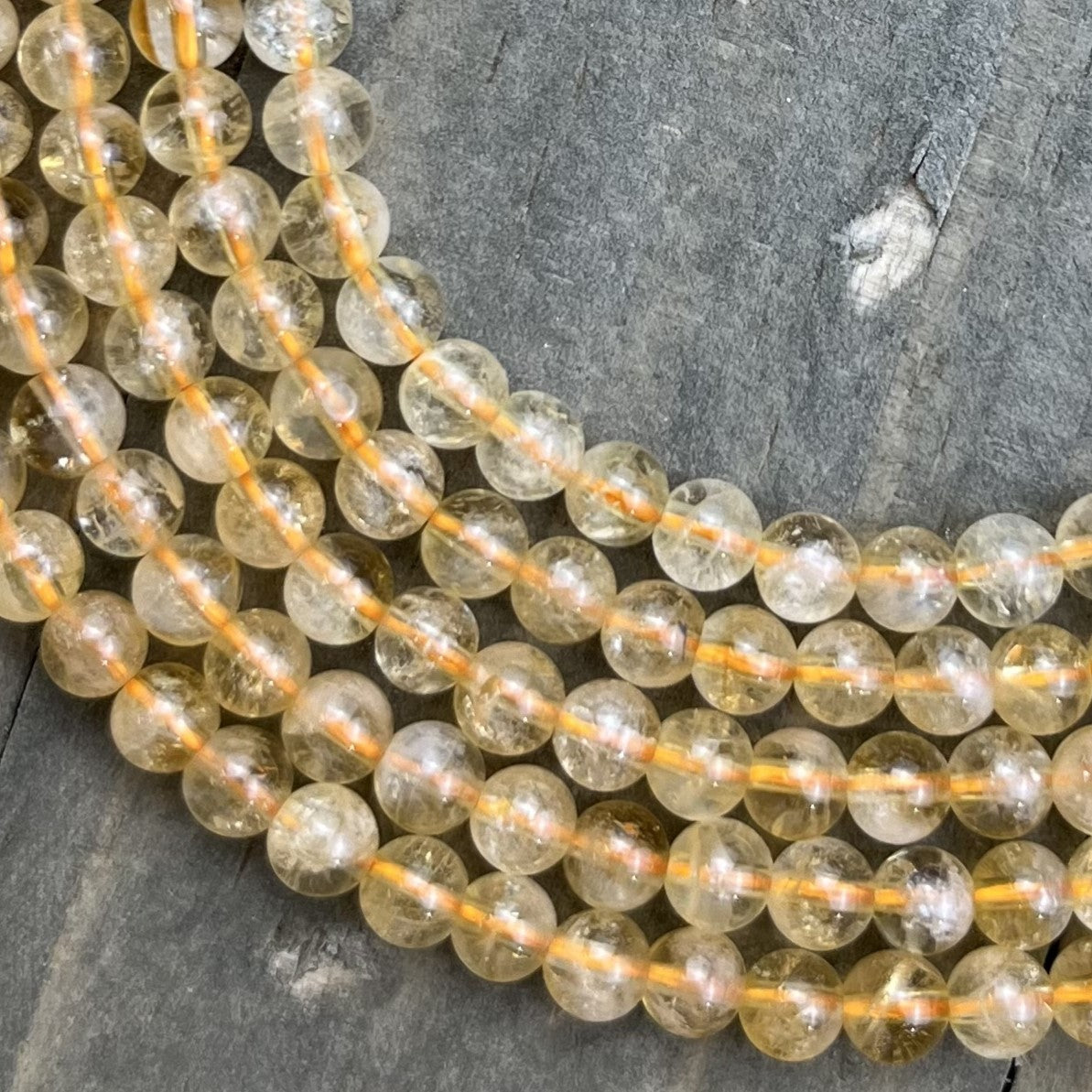 4mm Citrine Bead Strand H23