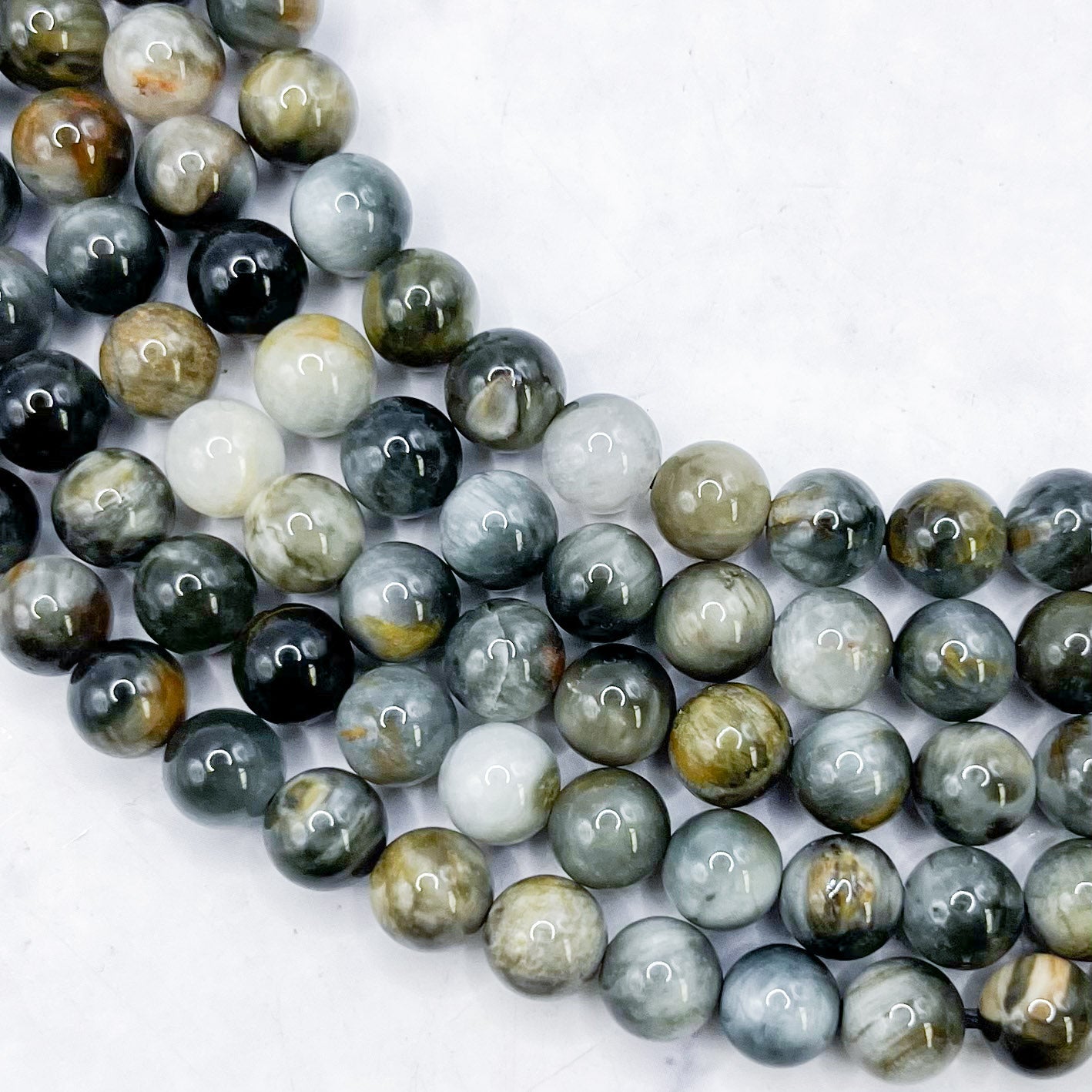 6mm Eagle Eye Bead Half Strand G11