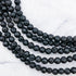 4mm Black Lava Stone Bead Strand E5