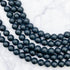 6mm Frosted Black Onyx Bead Strand V9