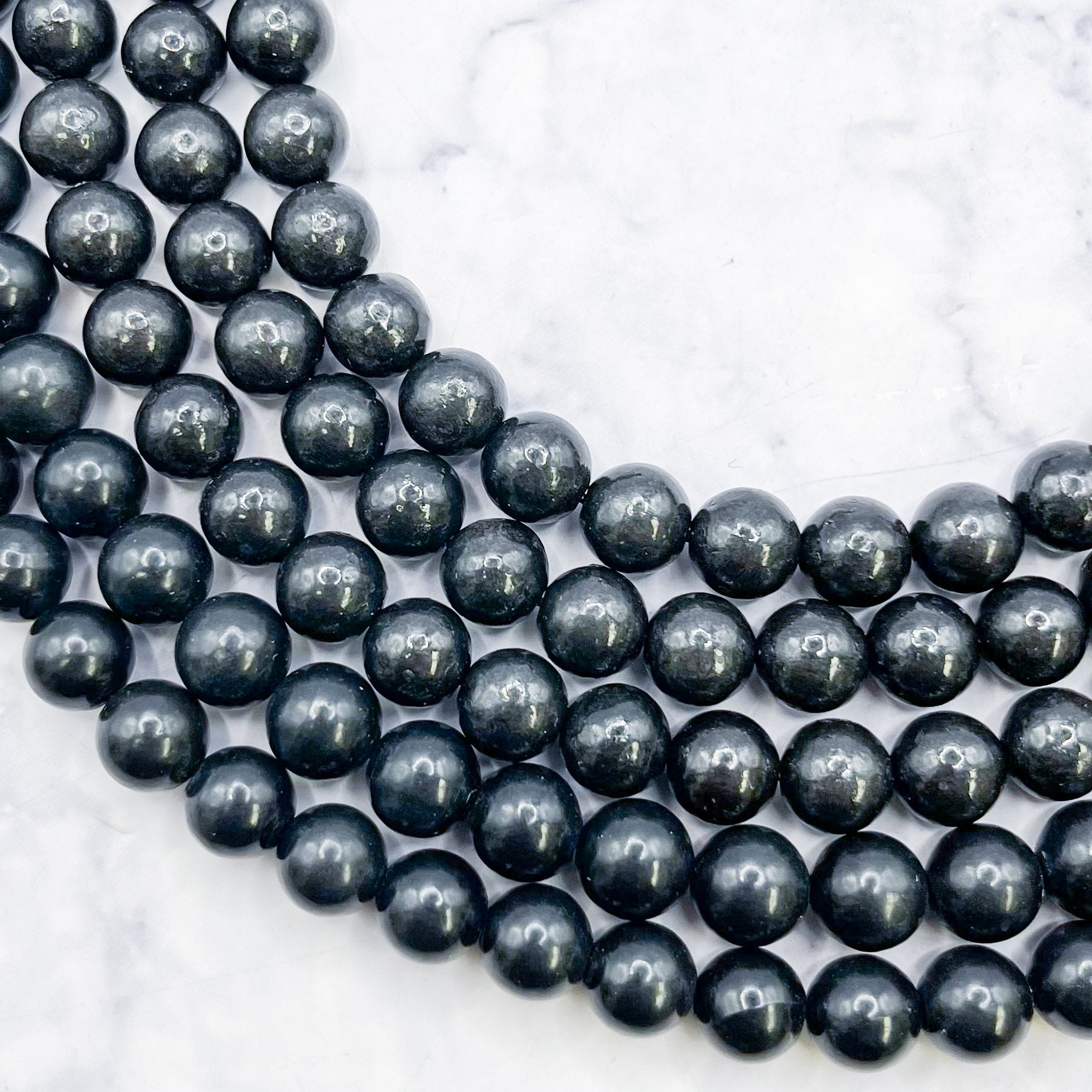 8mm Shungite Bead Strand Y28