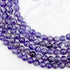 6mm Chevron Amethyst Bead Strand D16