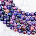 8mm Dyed Galaxy Tiger's Eye Bead Strand H20