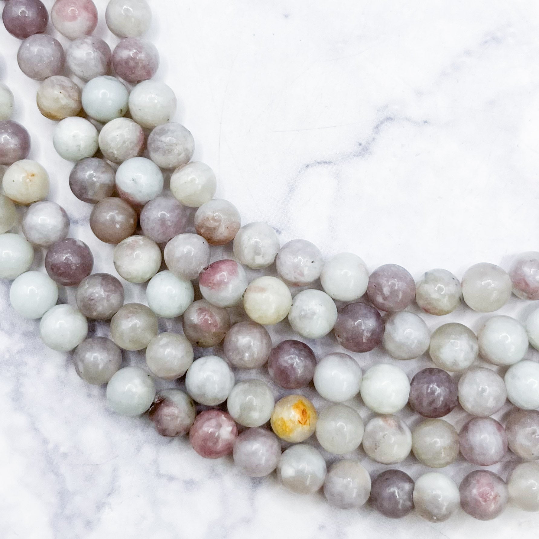 6mm Lilac Jasper Bead Strand V14