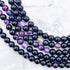 6mm Dyed Purple Banded Agate Bead Strand F10