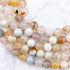 10mm Flower Agate Bead Half Strand E16