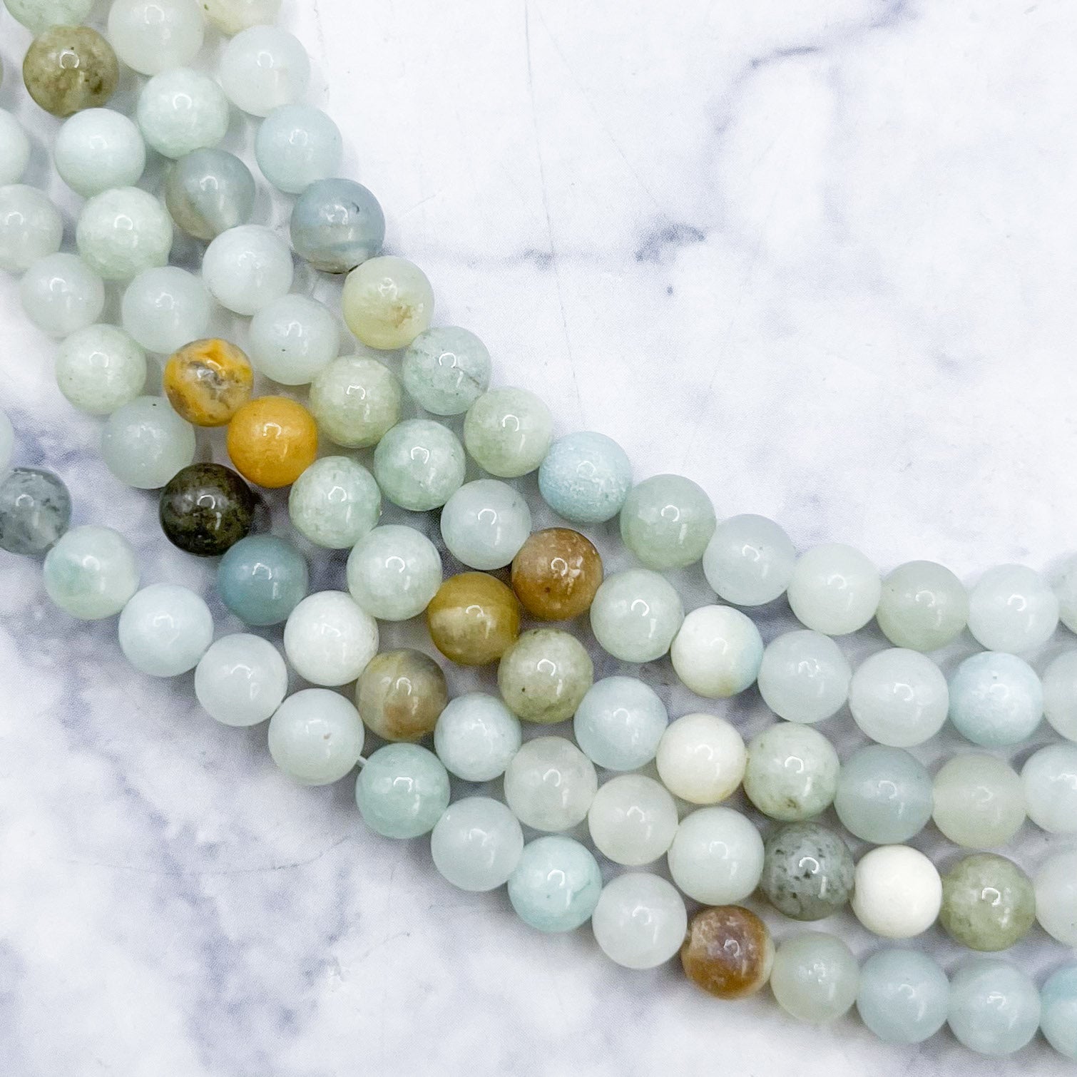 4mm Multi Amazonite Bead Strand K7