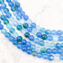 6mm Dyed Blue Banded Agate Bead Strand Q10