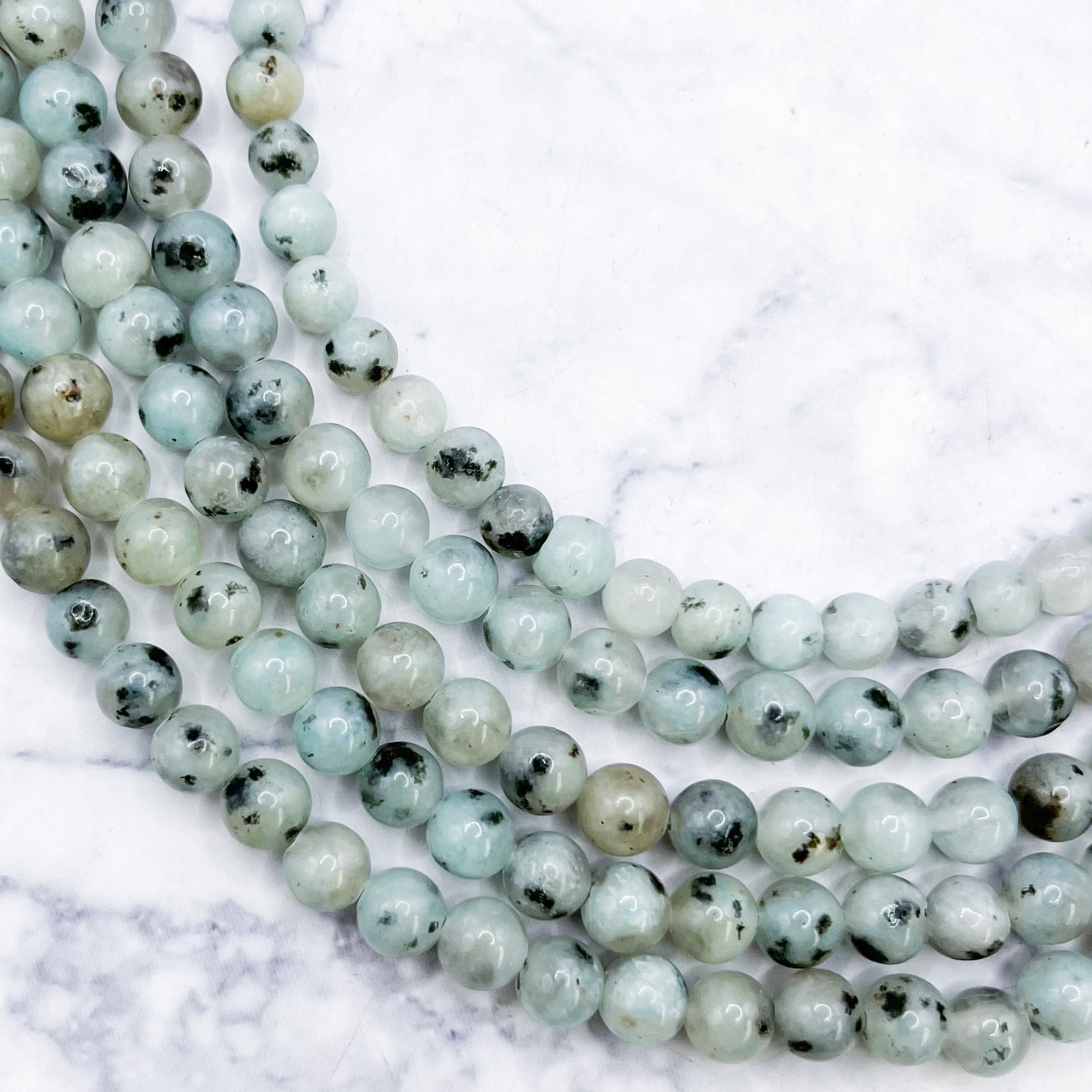 6mm Kiwi Jasper Bead Strand E7