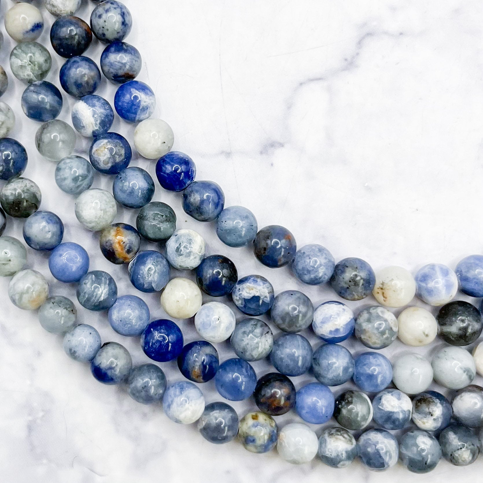 6mm Sodalite Bead Strand T9