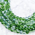 8mm Forest Green Crackle Glass Bead Strand A6