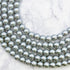 8mm Light Gray Pearlized Bead Strand P6