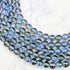 6mm Dark Blue Mermaid Glass Bead Strand K10