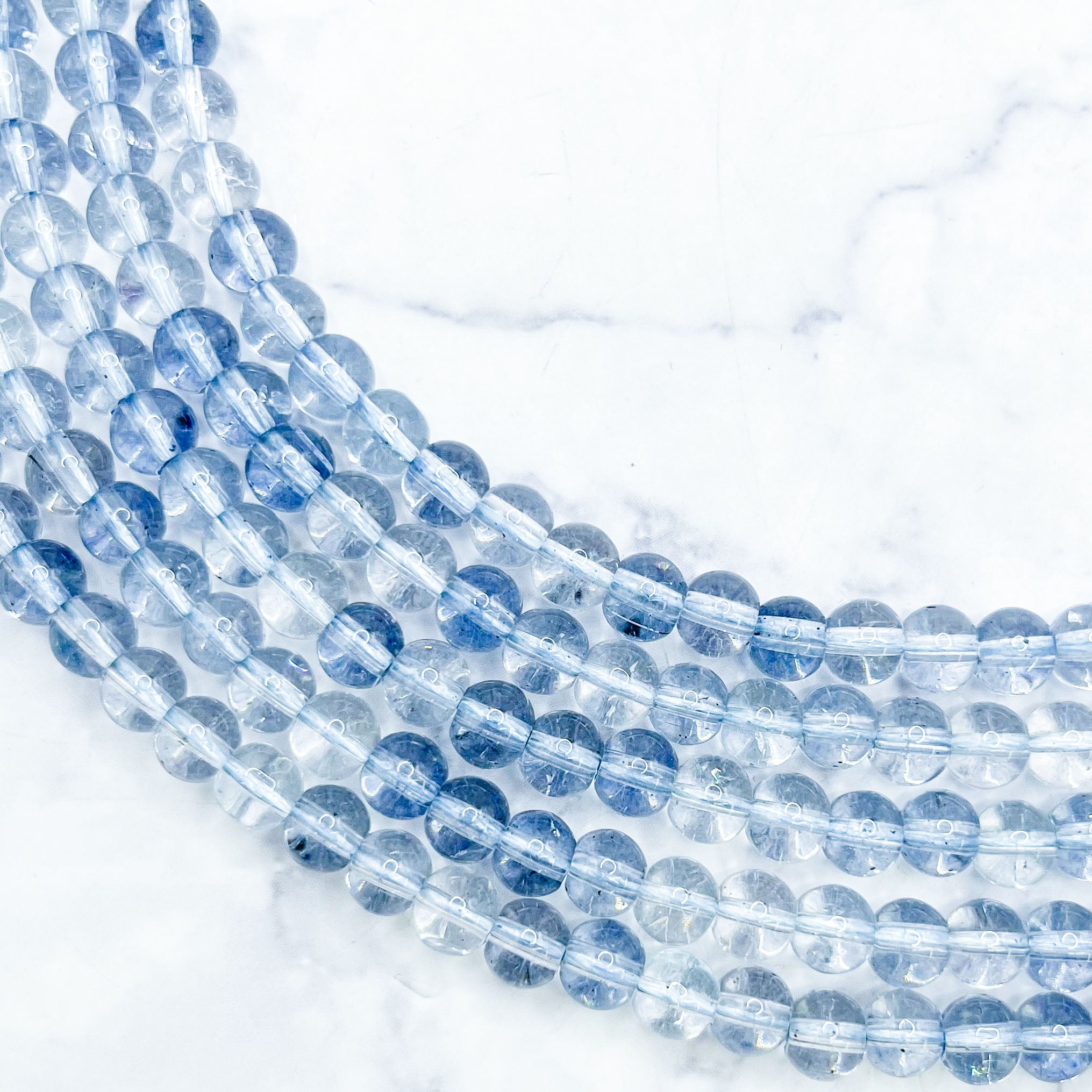 8mm Misty Waters Glass Bead Strand C8