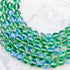 8mm Green Mermaid Glass Bead Strand S12