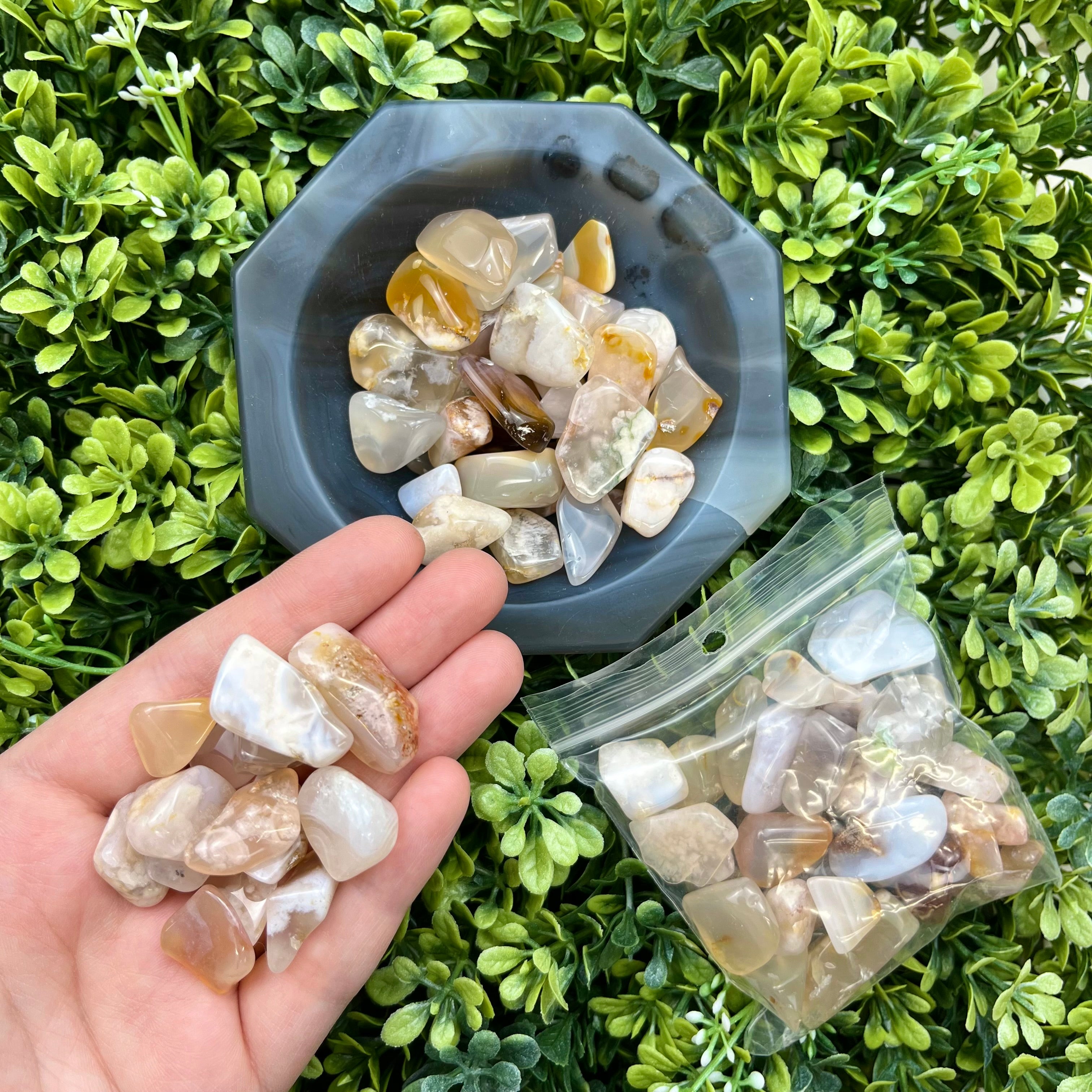 Medium Flower Agate Tumble Pack F3