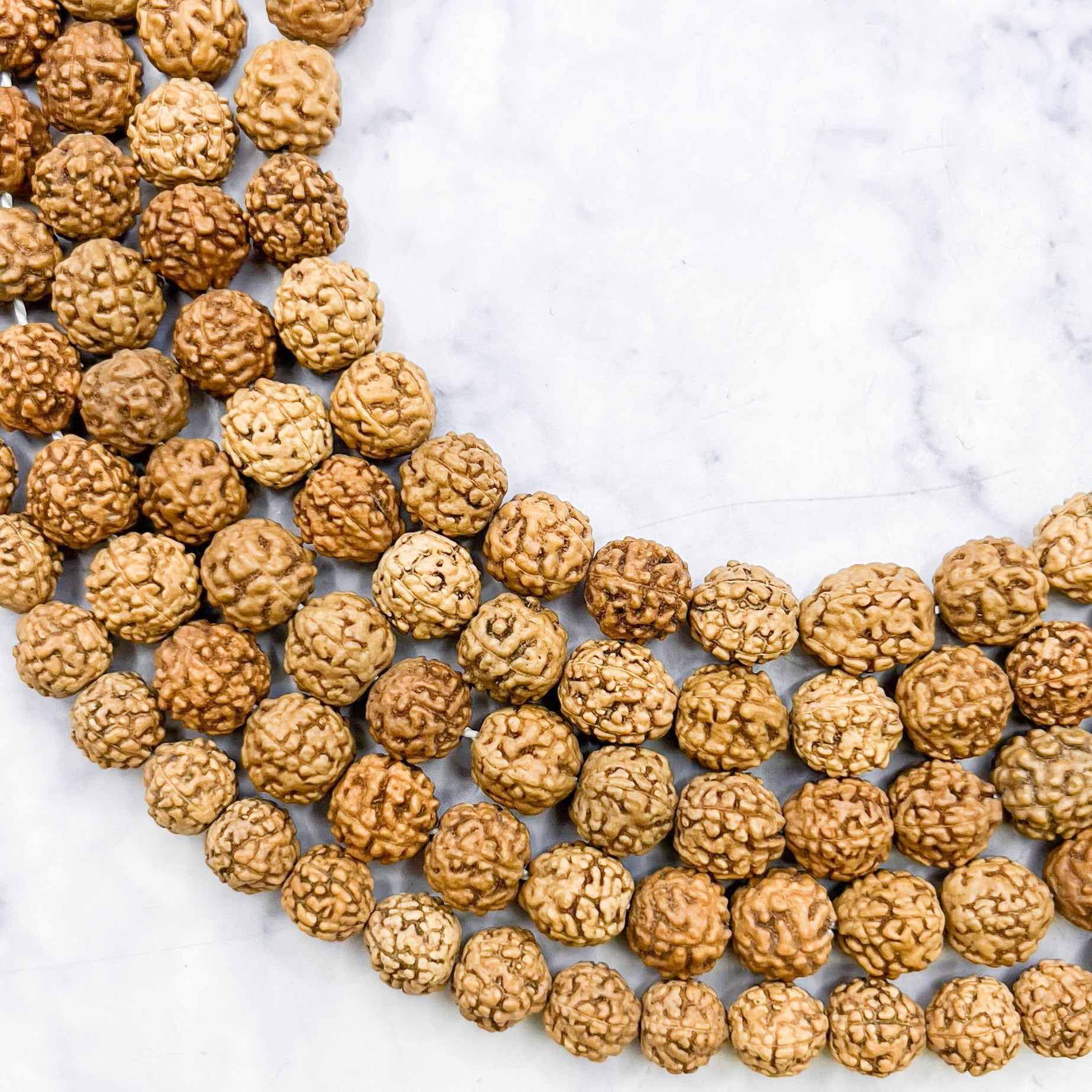 7mm Blonde Rudraksha Bead Strand C6