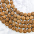 8mm Brown Rudraksha Bead Strand E7