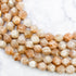 8mm Sunstone Polygon Bead Half Strand G18