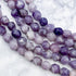 6mm Lepidolite Polygon Bead Half Strand X11