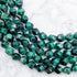 8mm Dyed Green Tiger's Eye Polygon Bead Half Strand B14