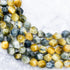 8mm Golden/Blue Tiger's Eye Polygon Bead Half Strand C14