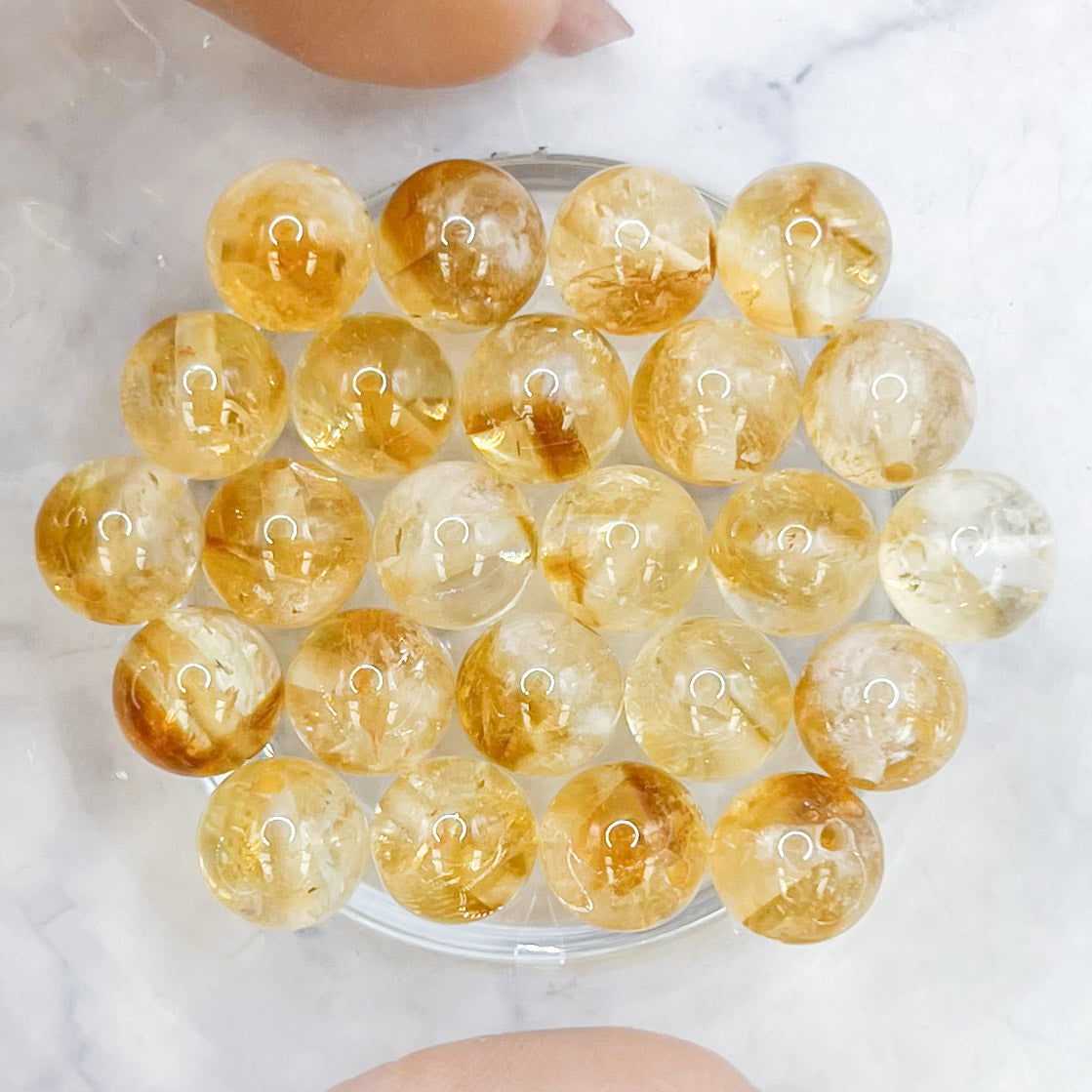 8mm HT Citrine Bead Half Strand U24