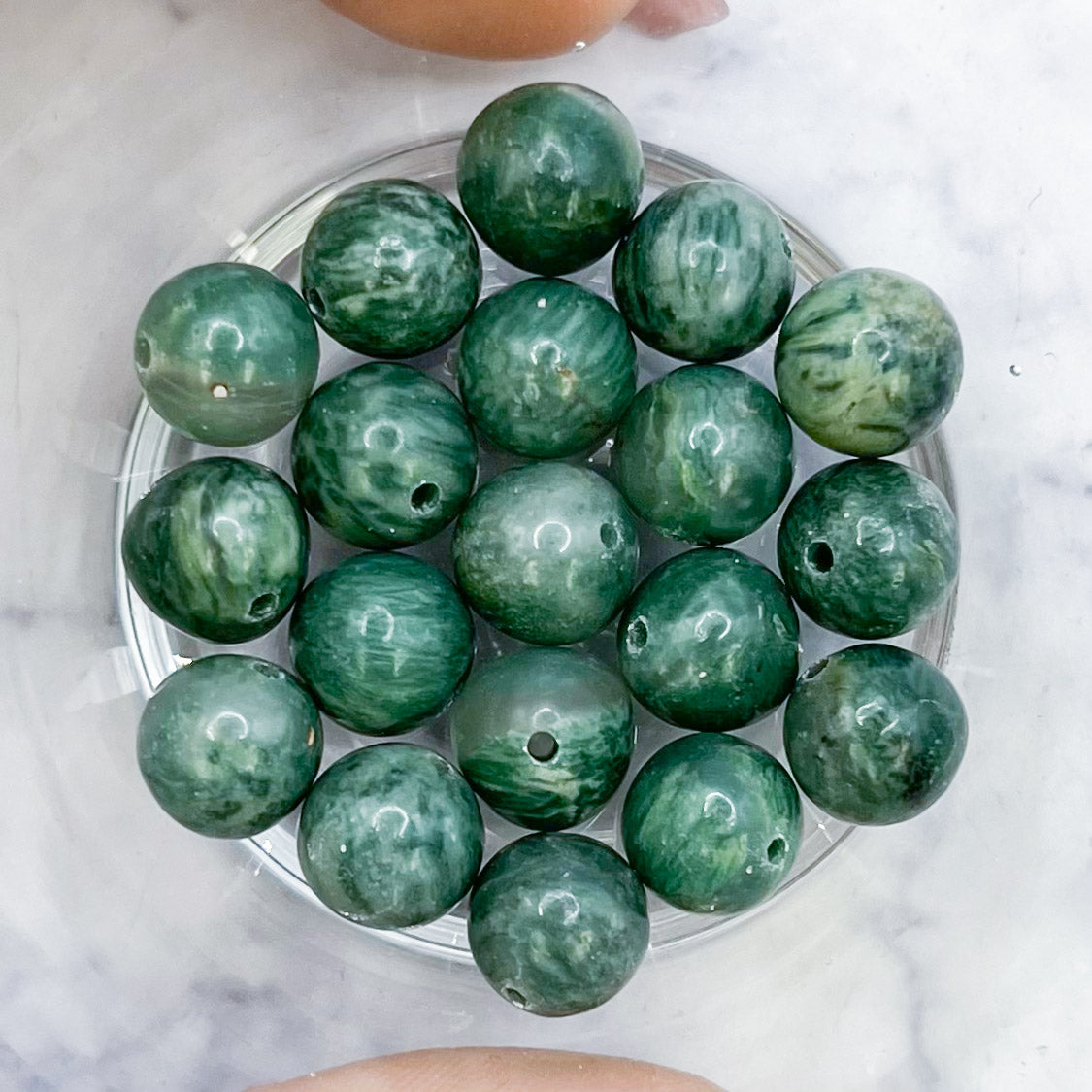 8mm Fuchsite Bead Half Strand R14