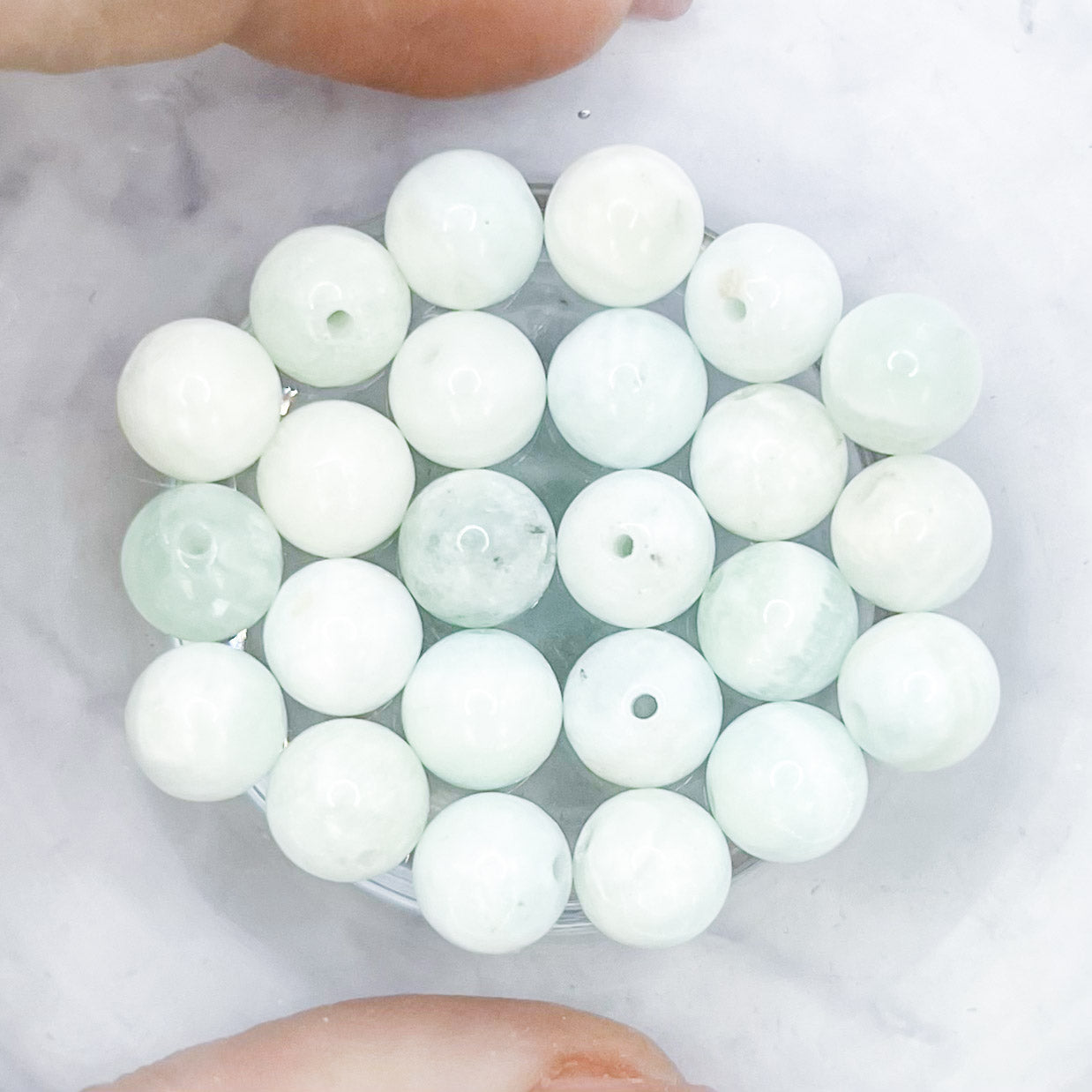 8mm Hemimorphite Bead Half Strand P18