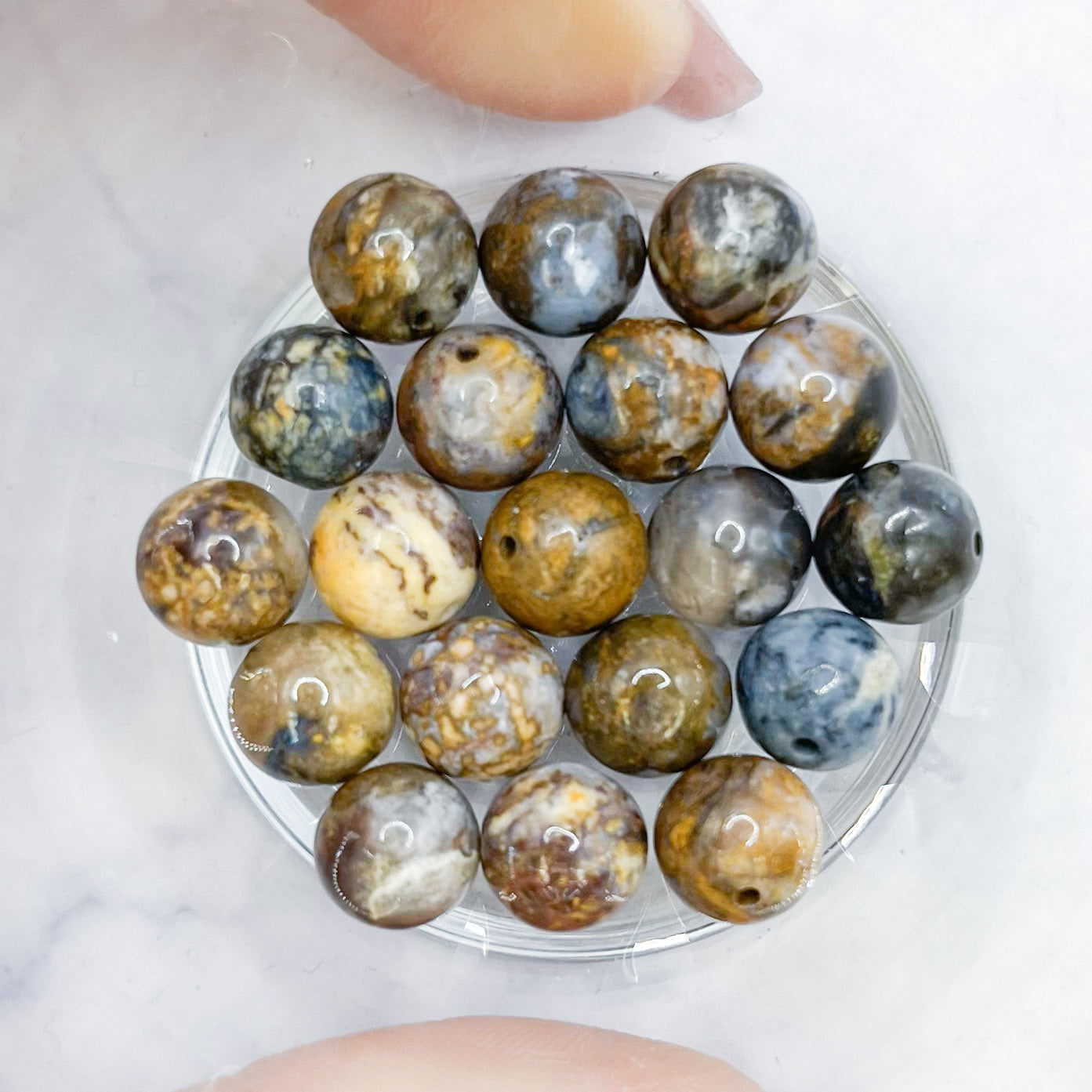 10mm Pietersite Bead Half Strand E22