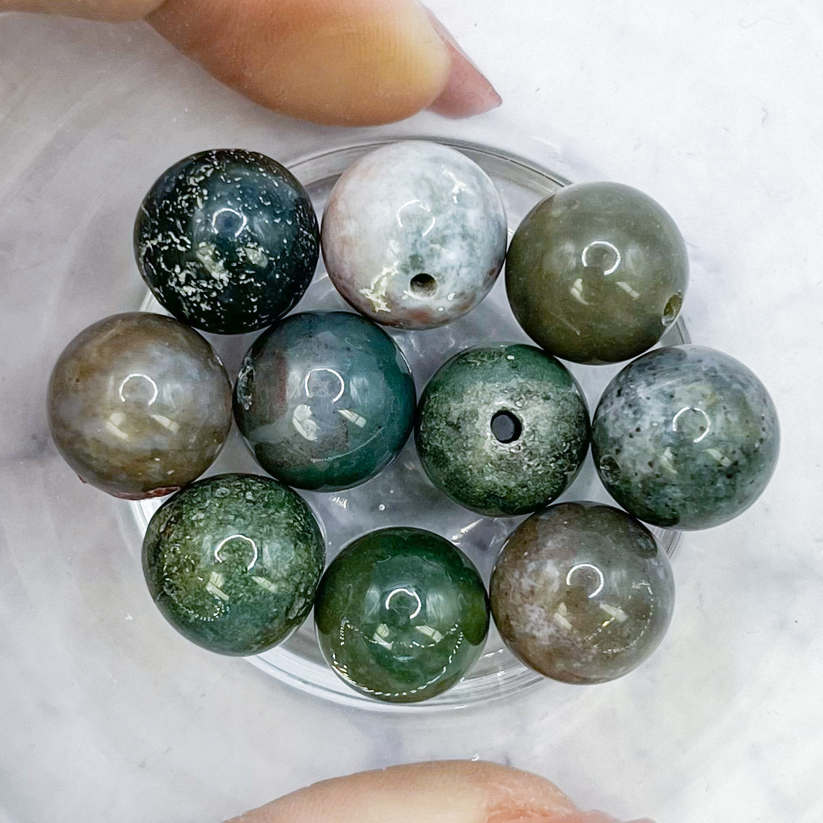 12mm Indian Agate Bead Pack (5 Beads) W4