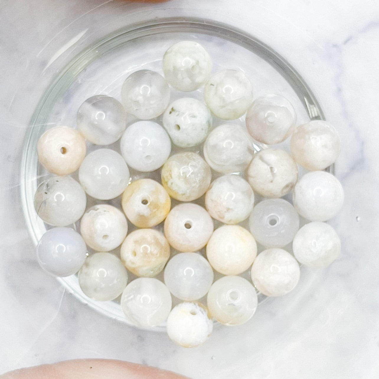 6mm Flower Agate Bead Pack (10 Beads) L4