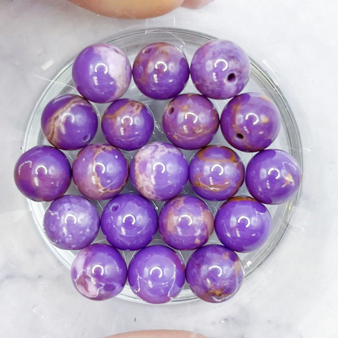 8mm Phosphosiderite Bead Third Strand P20