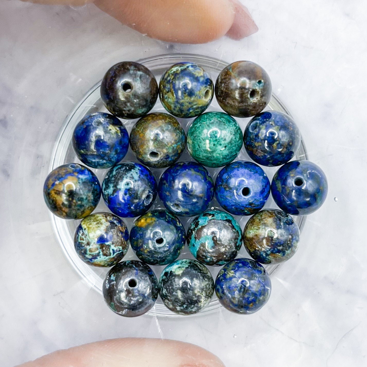 8mm Azurite Bead Pack (10 Beads) H14