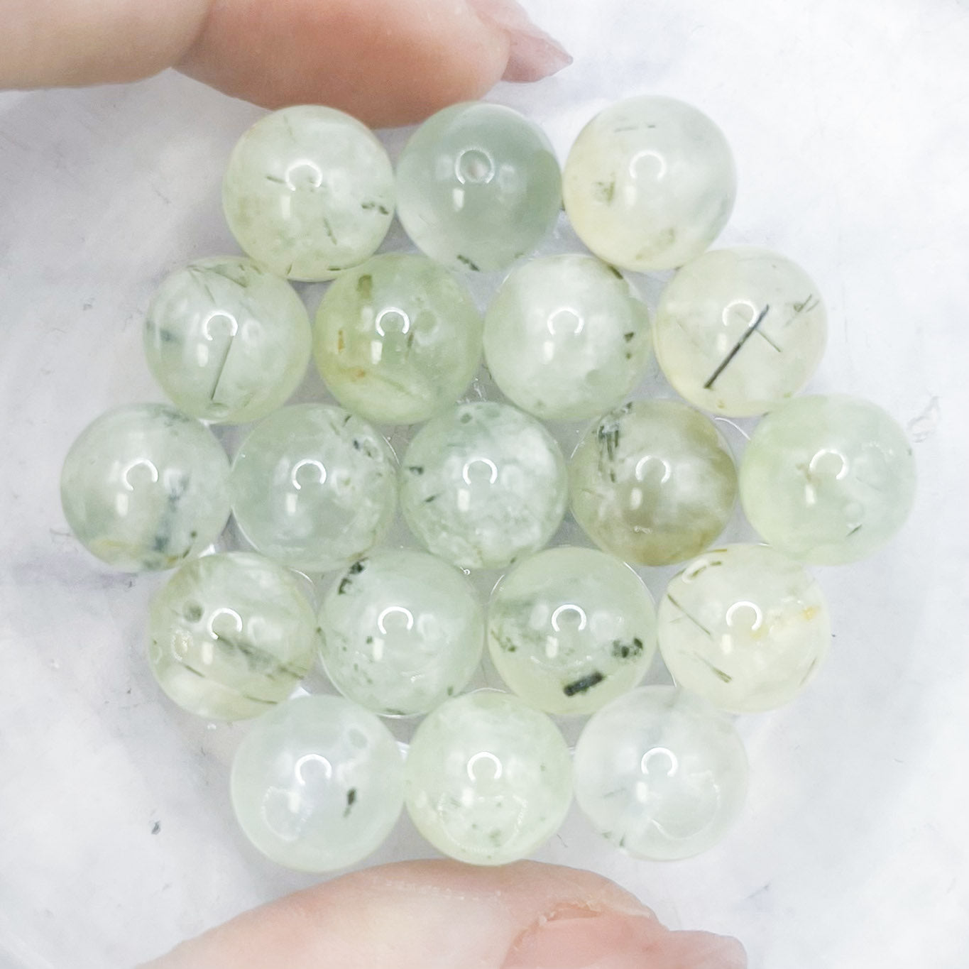 10mm Prehnite Bead Pack (10 Beads) K8