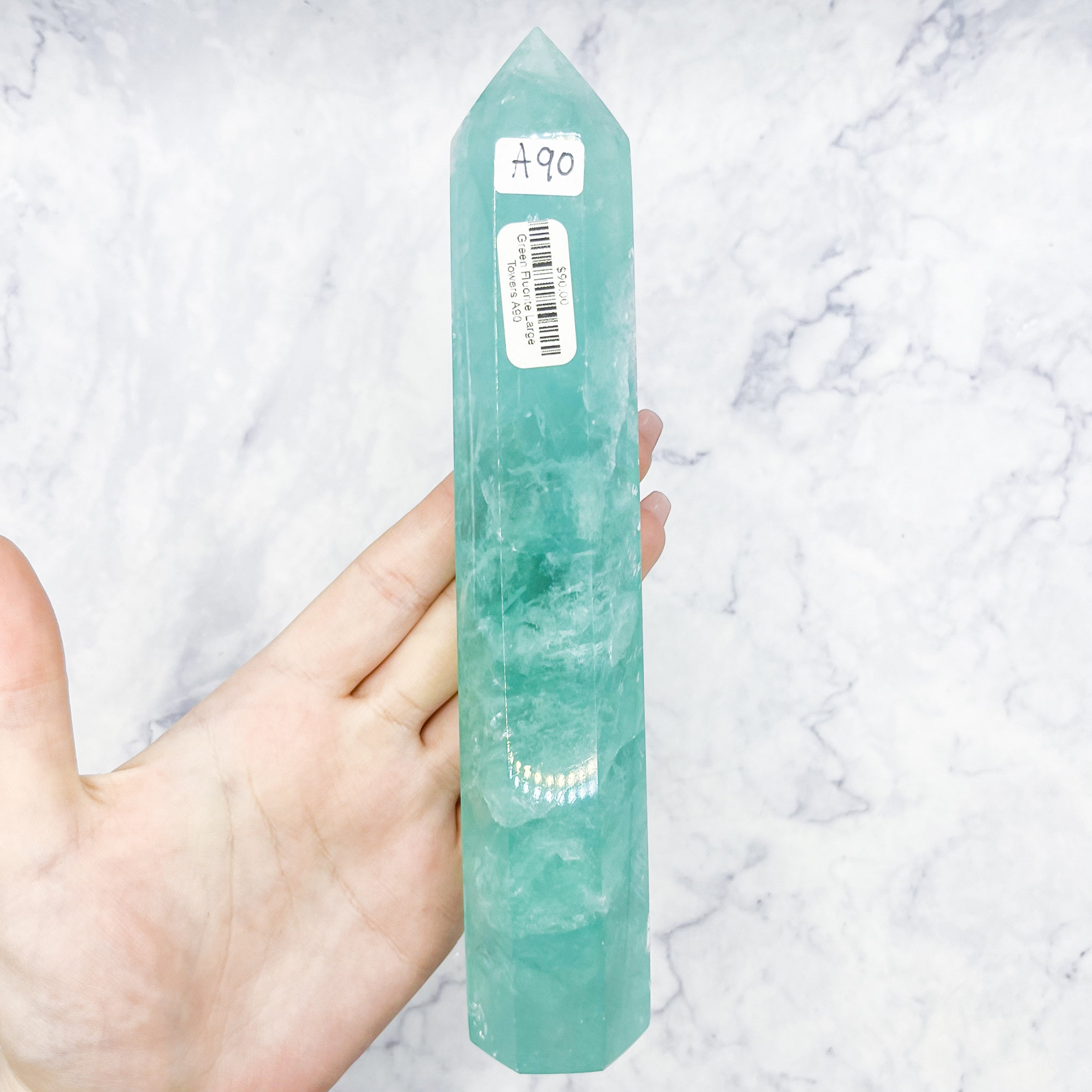 Green Fluorite Large Towers A90
