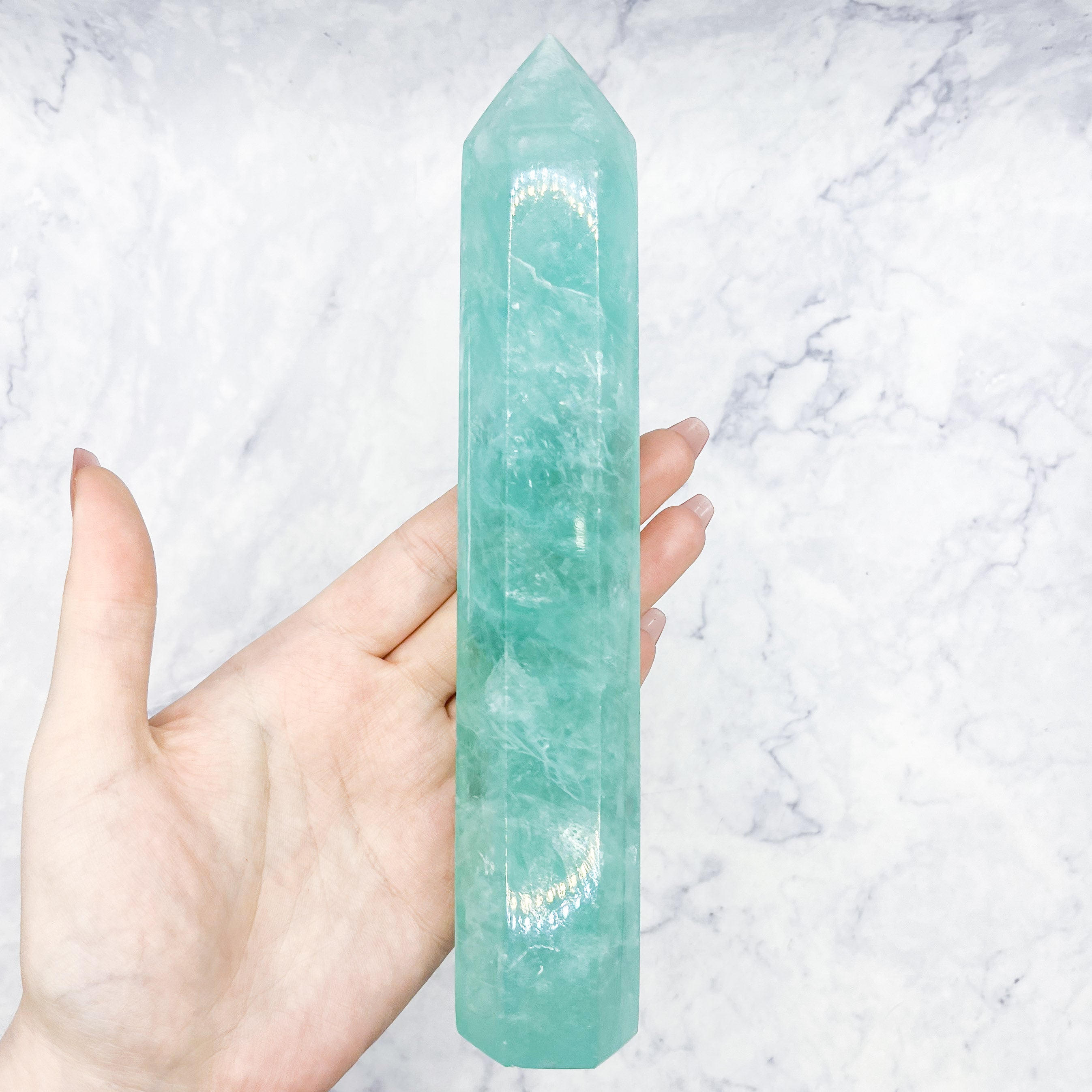 Green Fluorite Large Towers A90