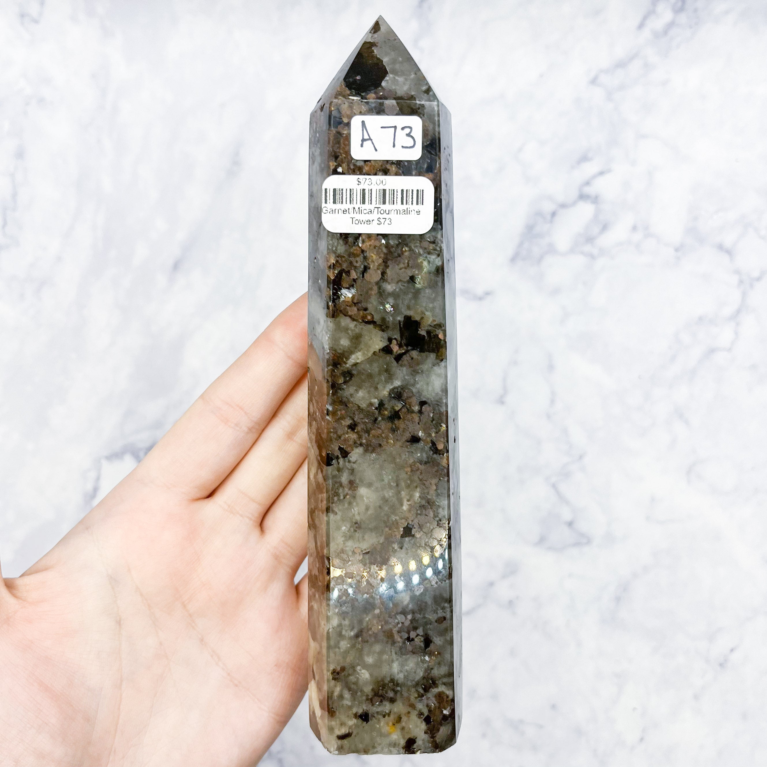 2.25 Inch Rainbow Moonstone Palmstone D12