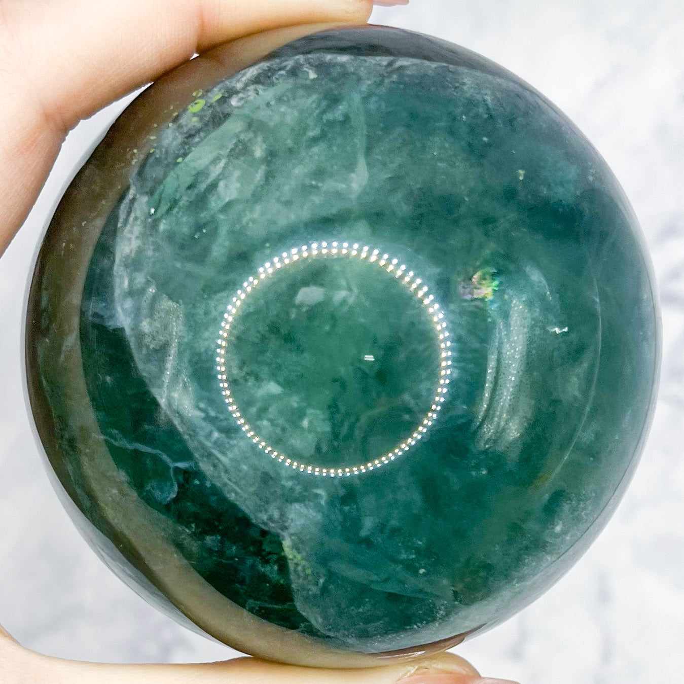 Purple/Green Fluorite Sphere Y163