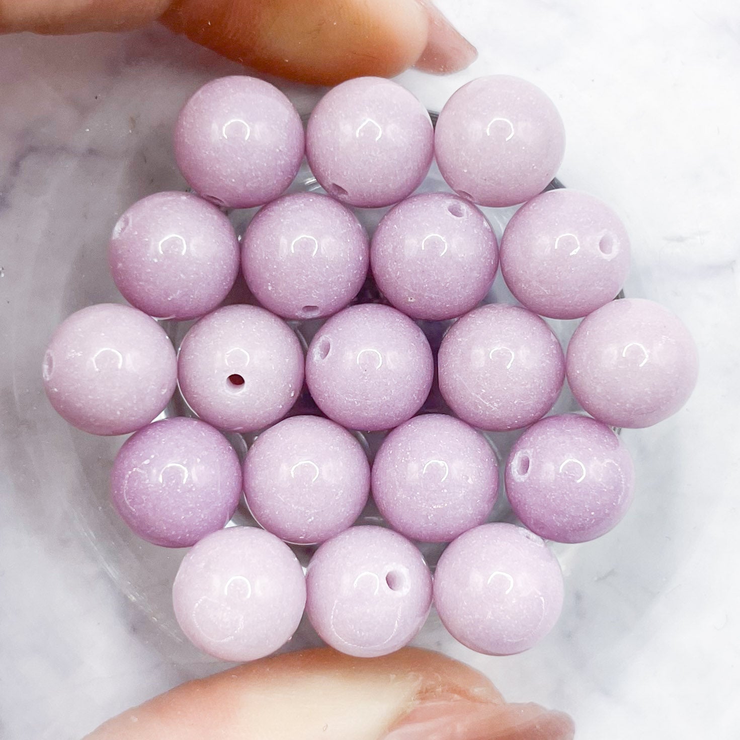 10mm Purple Glow in the Dark Bead Half Strand F8