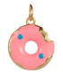 15mm Pink Donut with Blue Spots Charm K2