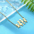 18.75-Inch Gold Stainless Steel Laser Cut Family Necklace K12