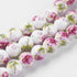 10mm Soft Pink Flowers Porcelain Bead Pack (10 Beads) R45