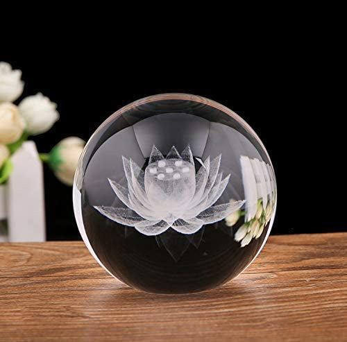 2.25-Inch Glass Sphere with Internal Lotus N15